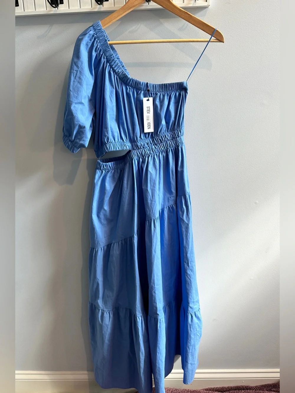 Steve Madden Blue Elastic Waist Maxi Dress - Picture 5 of 9